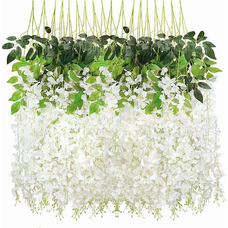 Guirlande Fleur Artificielle - Vigne Artificielle Violet - Décoration Murale Extérieure Intérieure - 1 Pièce (1/3)