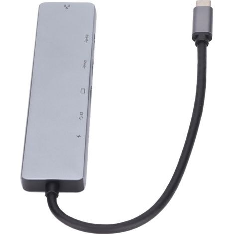 6-in-1 USB-C-Hub mit 87W PD-Schnellladefunktion, multifunktionaler Typ-C-zu-HD-Multimedia-Schnittstelle, USB 3.0, USB-C- und RJ45-Splitter. (1/5)