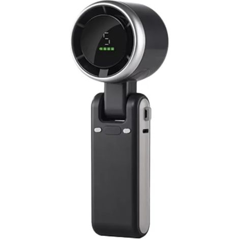 Ventilateur portable. Mini ventilateur électrique de bureau pliable à 180° pour usage extérieur — Modèle portable et pliable à haute vitesse (Noir)——Comprend des autocollants gratuits + un cordon