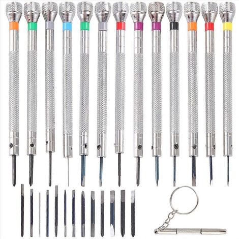 Tournevis de précision miniature pour montres, coffret de tournevis horloger pour bijoutier et réparation de montres (1/5)
