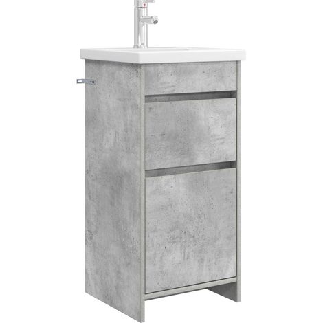 Bathroom Vanity with Sink Concrete Grey 42 x 40 x 84.5 cm vidaXL