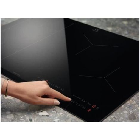 Table de cuisson Induction - ELECTROLUX - 4 foyers - l 71 x P 52 cm - EIV734 - 7350 W - 15 positions de puissance - Noir (1/4)