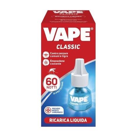 RICARICA LIQUIDA ZANZARE VAPE MAGIC - CLASSIC DURATA NOTTI 60- 30 pezzi
