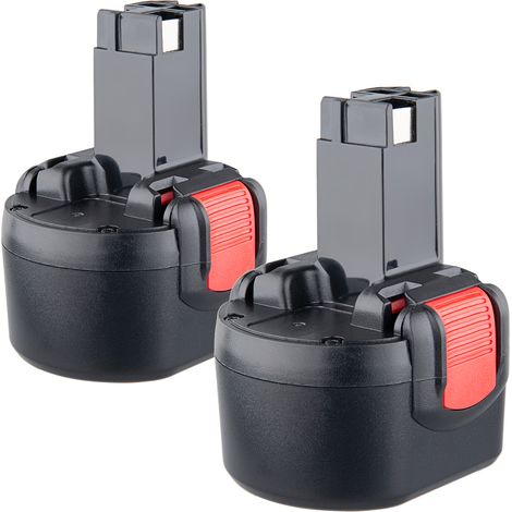 2x PDstation 9,6V 4,8Ah Ersatz für Bosch NI-MH Batterie kompatibel mit Bosch 2607 335 674, 2607 335 682, BAT0408, BAT048 32609, 32609-RT, GDR 9,6V, GSR 9,6, GSR 9,6-1, GSR 9,6-1, GSR 9,6 -2, GSR 9,6 (1/5)
