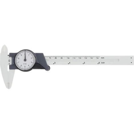 Micromètre Pied À Coulisse À Cadran De 150 Mm, 1 Pièce, Pied À Coulisse Avec Indicateur À Cadran, Jauge En Acier Inoxydable/carbone, Outils De Mesure De Précision, Micromètre(Color-White) (1/5)