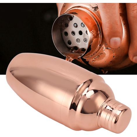Cocktailshaker aus Edelstahl 304, roségoldene Oberfläche, 500 ml, ideal für Bars und Partys. (1/5)