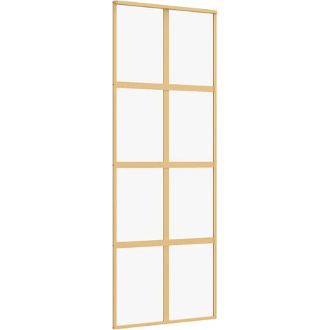 Maison Exclusive - Schiebetür Golden 76x205 cm ESG-Klarglas und A