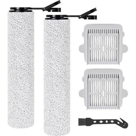 Rouleau de brosse de rechange et Filtre HEPA pour Roborock F25 GT/F25 BX/F25 ACE/F25 RT/F25 LT/F25 ALT/F25/F25 XT/F25 ACE Combo/F25 Combo aspirateur Laveur sans Fil(5 Accessoires) (1/4)