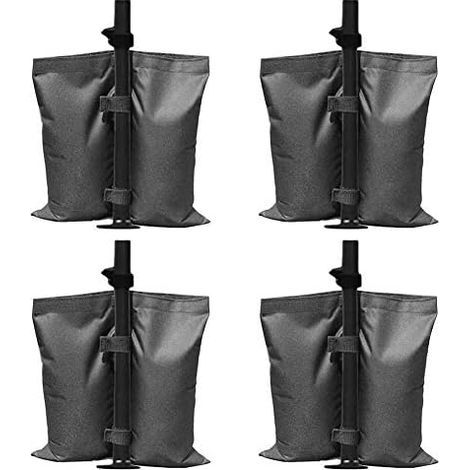 4 Pack Gazebo Sandbag, Double Stitched Weight Bags, Foot Weights for Pop-Up Awning, Sun Shade Tent, Umbrella (1/5)