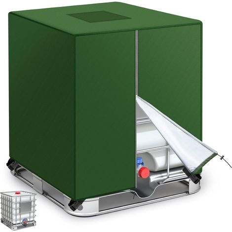 fabricado en material 420D robusto e impermeable con protección UV (verde, 47,2 x 39,4 x 45,7 pulgadas), cubierta protectora para depósito de agua (275 (1/5)