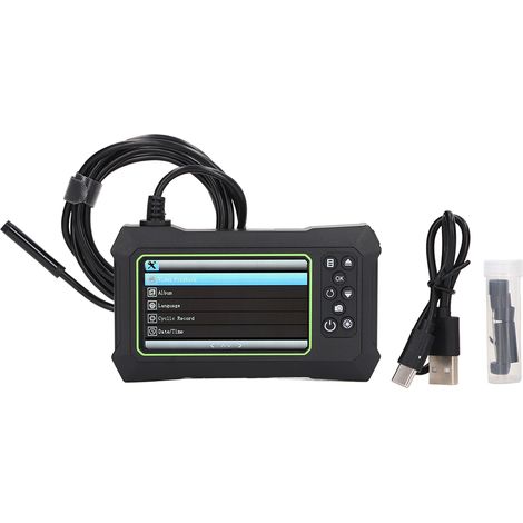 Endoscope industriel à lentille unique, caméra d'inspection endoscopique numérique 1080P, 8 mm, endoscope étanche IP67 avec écran LCD de 4,3 pouces, caméra d'égout avec 8 LED, 7 m de lumière verte + n (1/5)