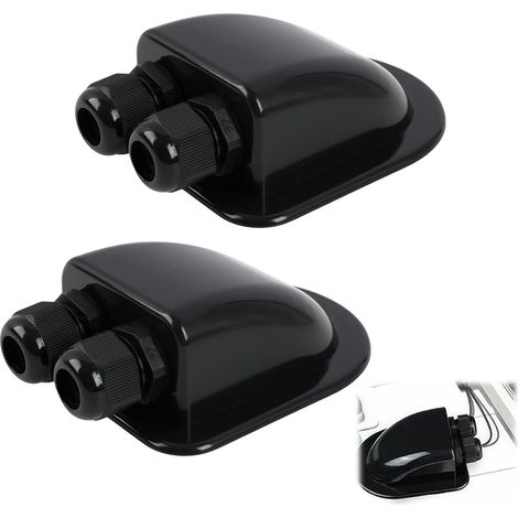 2PCS Boîtier d'entrée de Câble Double, Passe Toit IP68 Étanche en ABS pour Installation de Câbles Solaires, Résistant aux Intempéries pour Caravane, Bateau et Applications Photovoltaïques (1/5)