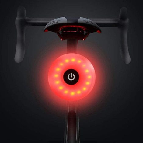 Fahrradrücklicht, wasserdichte Warnleuchte, wiederaufladbare USB-LED, 5 Modi. (1/5)
