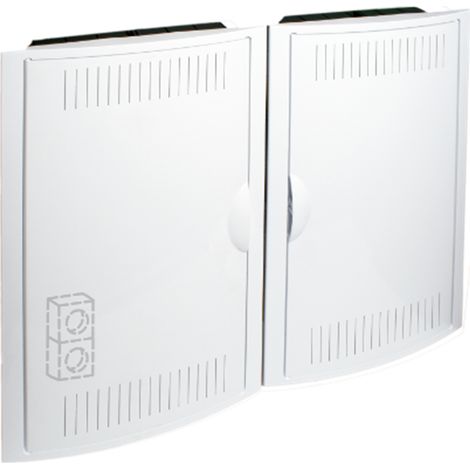 Conjunto ICT empotrar 2 registros con 2 bases puerta + marco blanco SOLERA 5504/2B