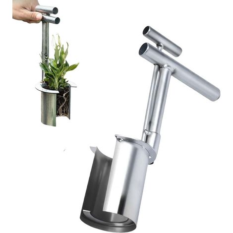 Transplantoir revetement anti-derapant Outils , Outil de Plantation en Acier Inoxydable Durable, Robuste et Résistant, Transplantoir Polyvalent pour Semis et Plantes (1/5)