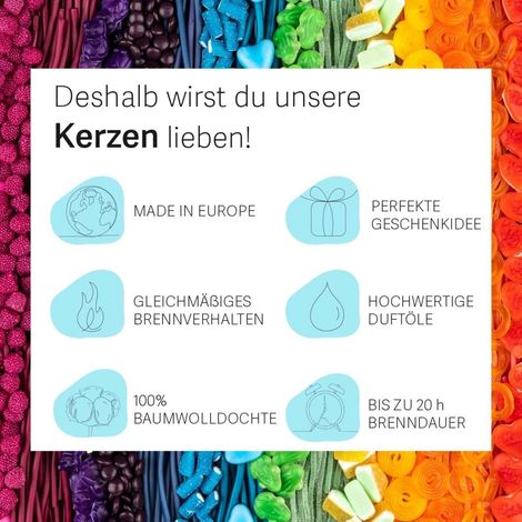 Fruchtig duftende kerze im glas - geschenkbox
