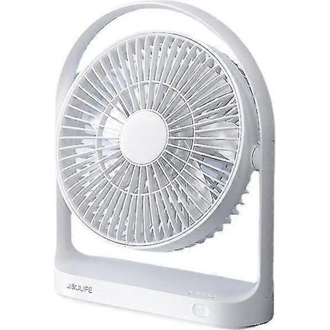 Ventilateur de bureau USB à 4 vitesses, silencieux et portable, idéal pour la maison et le bureau. Rotation à 330° - blanc. (1/5)