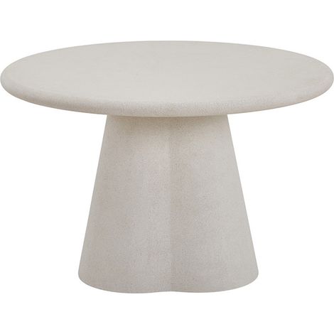 FARO - Table à manger ronde couleur ciment 120 cm