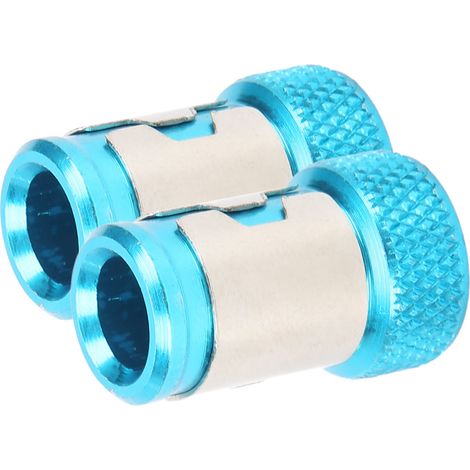 Lot de 2 anneaux magnétiques universels métriques 1/4 pouce pour embouts de tournevis magnétiques en acier, accessoires bleu lac (1/5)