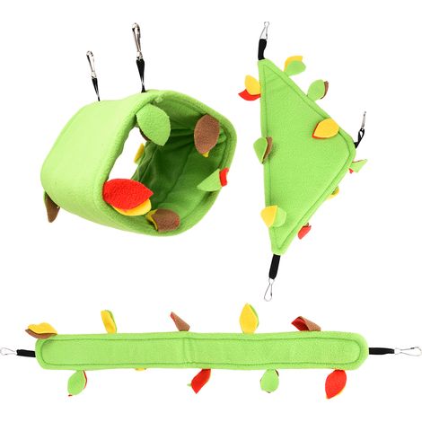 Hamac suspendu nid d'oiseau, Tunnel de couchage pour planeur de sucre, écureuil, Hamster, 3 pièces (1/5)