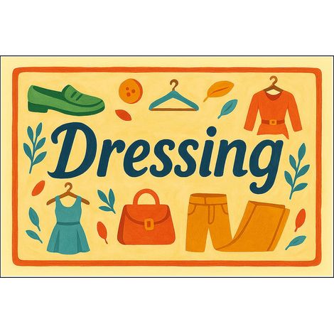 Plaque de porte métal dressing (1/2)