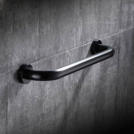 Bathroom Grab Bars, Shower Safety Handles, 30 cm Non-Slip Grab Bars for Bathroom, Toilet (Black) YMYNY (1/4)
