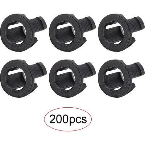 200 pièces support LED composant électronique accessoire support de Diode montage plastique noir 5mm (1/5)