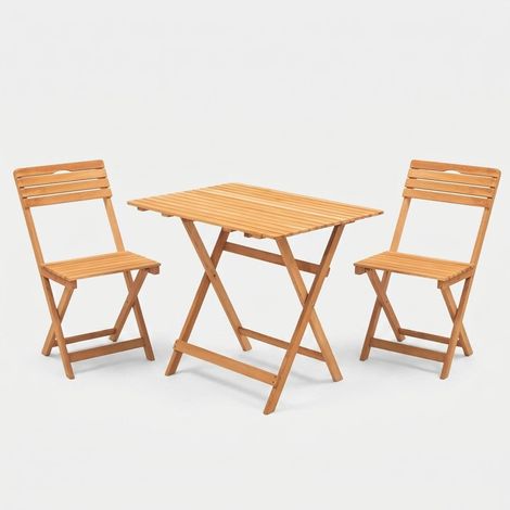 Klapptisch-Set mit 2 Holzstühlen My 80
