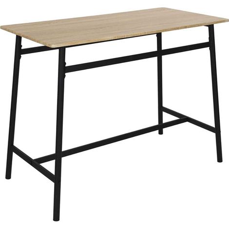 Table mange-debout structure métallique plateau aspect bois - DARA (1/5)