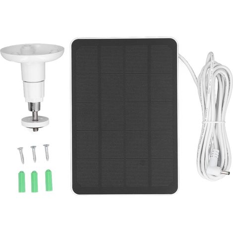 Ortviai Panneau Solaire 10 W pour Caméra Ring Spotlight et Stick Up Cam – Étanche IP65, Câble 3 m, Support Rotatif 360° (1/5)
