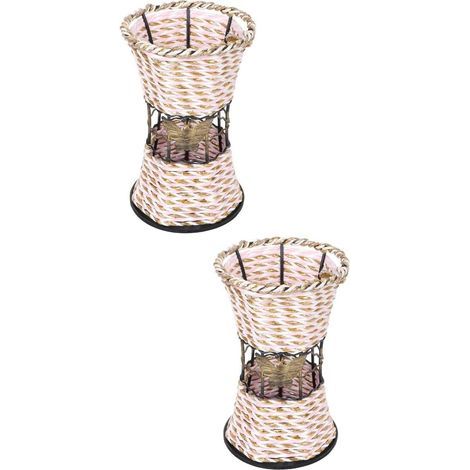 AIDUCHO 4pcs Rattan Vase Tissé Vase Rustique Fer Art Art Cadre Ferme Ferme Décorative Farmous Sèche Faux Fleur Vase Vase Porte- Usine Floral Conteneur Floral Pour La Décoration De La (1/5)