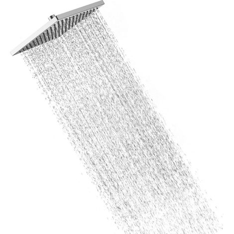 Eckige Einbauduschkopf 300x300mm, Edelstahl Regenduschkopf, schwenkbar, Chrom (1/5)