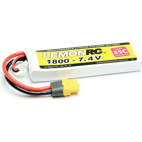 LemonRC Modellbau-Akkupack (LiPo) 7.4 V 1800 mAh Zellen-Zahl: 2 35 C Softcase XT60