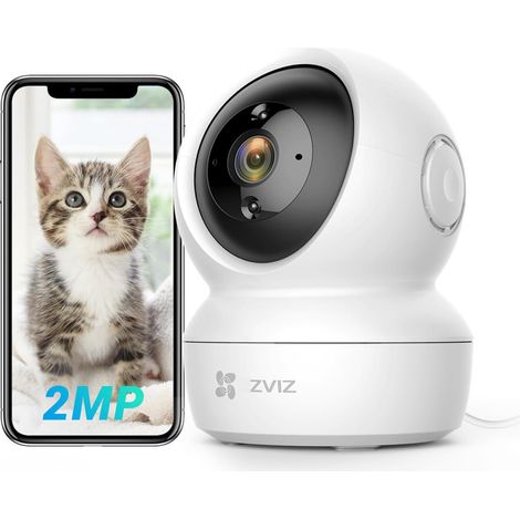 C6N Caméra Surveillance WiFi Intérieure 1080p, Caméra Bébé Pan/Tilt à 360°, WiFi 2.4Ghz, Vision Nocturne Intelligente avec Smart IR, Détection de Movement et Suivi Auto, Audio Bidirectionnel (1/5)
