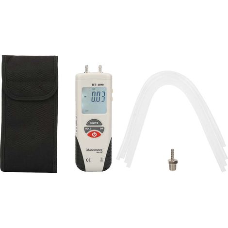 HT-1890 Manomètre Digital Haute Précision LCD pour Mesure de Pression Différentielle d'Air – Appareil de contrôle de débit et qualité air (Batterie incluse) (1/5)