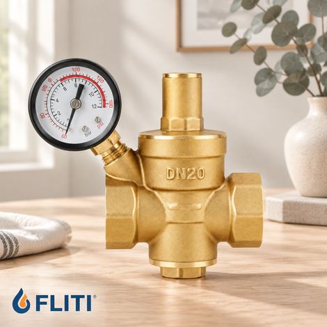 Réducteur de pression d'eau en laiton DN20 – Soupape réglable jusqu'à 1.6 Mpa – Installation facile sans tuyau de dérivation (1/5)