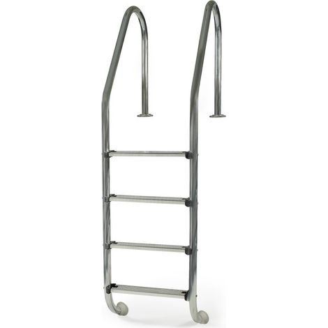 Scala per piscina gre standard 4 gradini antiscivolo acciaio (1/2)