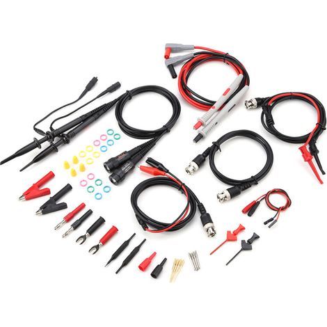 Fils de test pour multimètre et oscilloscope – jeu complet avec pinces crocodile et embouts de sonde remplaçables P1260D (1/5)