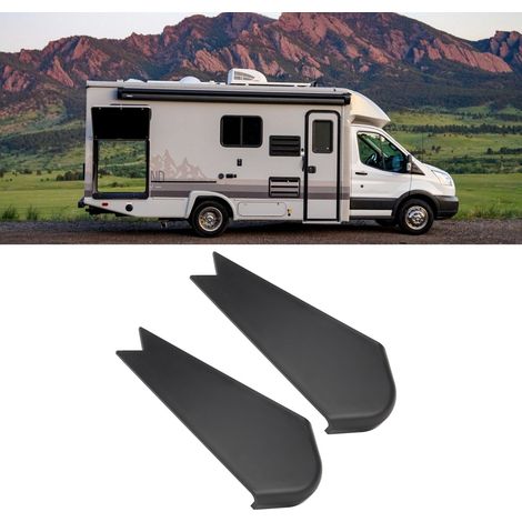 Zwei Wohnwagen/Wohnmobile/Anhänger mit verschiebbaren Eckenschützern (schwarz) (1/5)