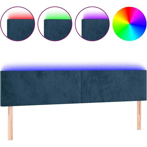 Maison Exclusive - Cabecero con LED de terciopelo marrón oscuro 1 (1/5)