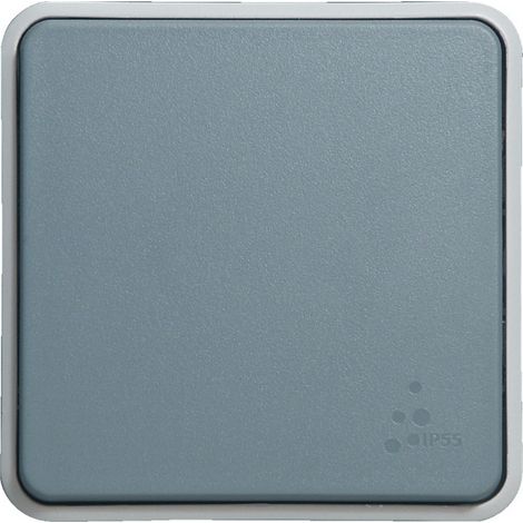 Poussoir étanche NO Plexo composable IP55 10A gris - Legrand