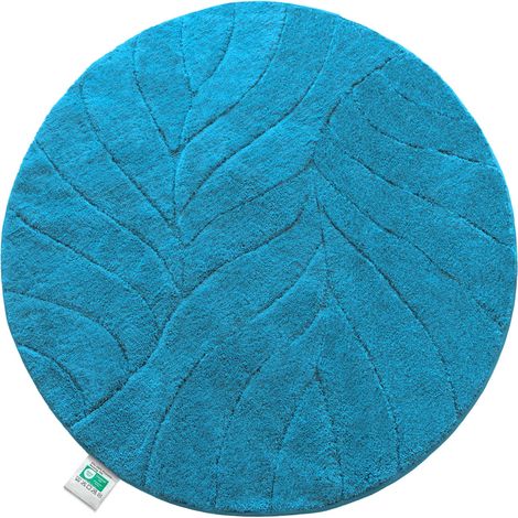 Badematte Maris Badteppich in Rund Türkis 120 cm Durchmesser