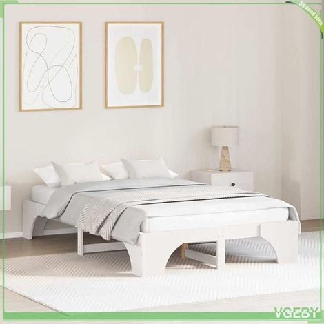 ABI Cadre de lit Blanc 120 x 190 cm Pin massif 7291712315992 (1/5)