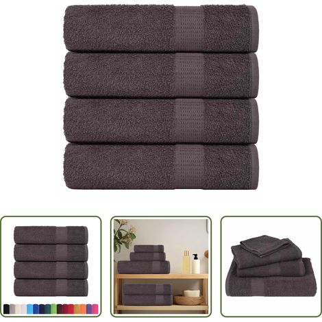 Baumwolle - Handtücher FROGN 4 Stk. Anthrazit 50x100 cm 360 g/m² (1/5)