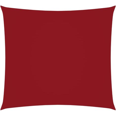 Telo parasole a vela in tessuto oxford quadrato 2 x 2 m rosso 020009472