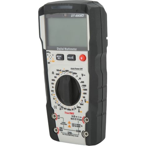 DT-8908D Hochpräzises digitales Multimeter, tragbarer Tester, Industrievoltmeter mit manueller Bereichswahl, feuerfestem LCD-Display (1/5)