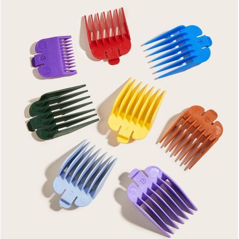 Führungskamm – 8 farbige Teile für Haarschneidemaschinen – Verschiedene Schnittlängen von 1,5 bis 25 mm – Kompatibel mit Standard-Haarschneidemaschinen (1/5)