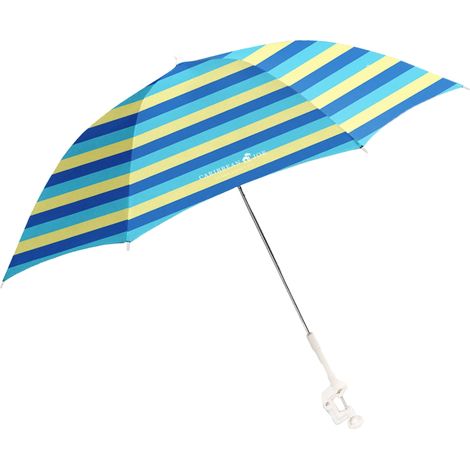 Parasol de plage pour chaise, parasol réglable et universel avec protection UV, arc de 122 cm, rayures fortes, 122 cm, parapluie (1/5)