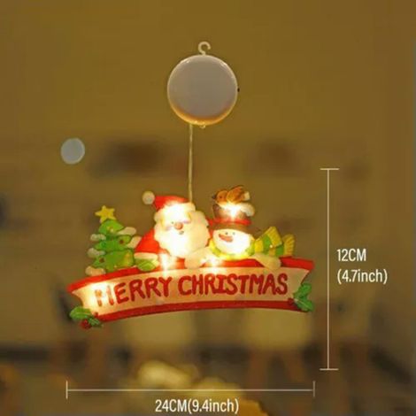 Guirlande Lumineuse De Noël - Ventouse Pour Fenêtre - À Piles - Décoration Intérieure Et Extérieure - 1 Pièce (1/5)