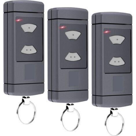 Télécommande portative compatible Hörmann – 40,685 MHz – Lot de 3 pièces pour modèles HSM2/HSM4/HSE2/HSE4/HS2/HS4, 2 canaux (1/5)